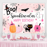 Rosa Buh Gruselig Spaß Halloween Geburtstag Hintergrund